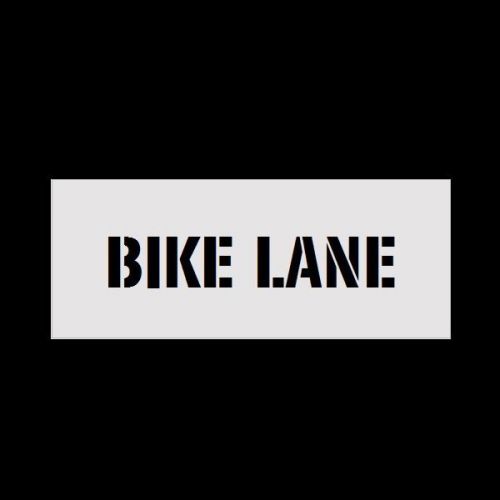 4&#034; Letters BIKE LANE Reusable Stencil for Parking Lot Spray Painting 2mm PVC