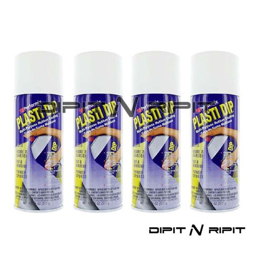 Performix plasti dip 4 pack matte white spray cans rubber coating for sale