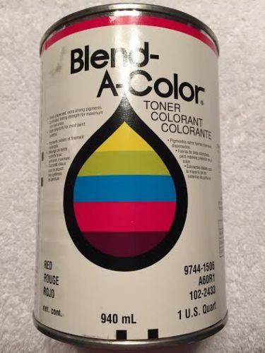 Sherwin Williams Blend-A-Color Toner/Colorant - RED (A60R1) 1 U.S. Quart (940mL)