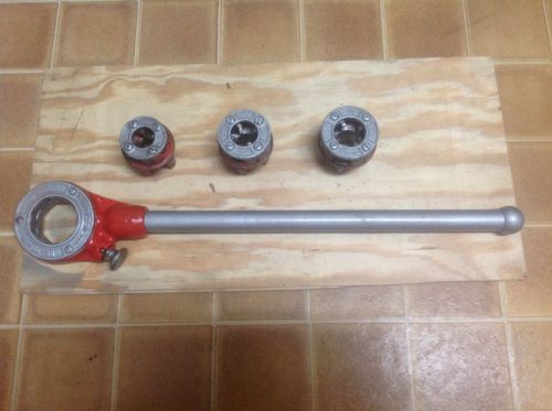 Ridgid 11R ratchet with 3 die heads