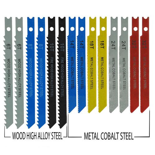 14x Reciprocating Saw Blades Metal Wood Cutting Jigsaw For Bosh Dewalt U Shank