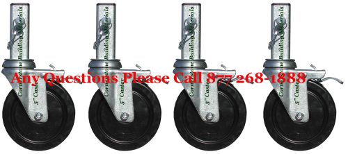 5&#034; mfs square stem wheels a set of 4 scaffolding rolling tower cbm for sale