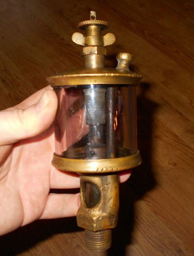 VERY EARLY MICHIGAN LUBRICATOR OILER HEAVY CAST BRASS HIT &amp; MISS ENGINE L@@K!!!!