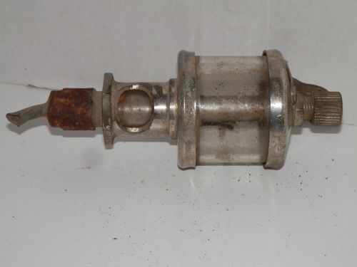 Old hit miss gas steam engine metal glass cylinder oiler marked patd 3-30-15  for sale