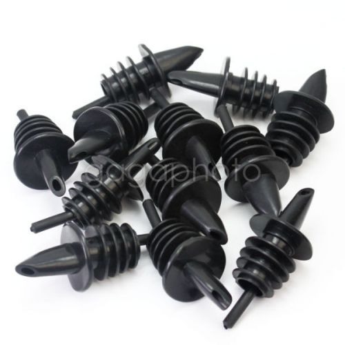 12x Plastic Liquor Spirit Pourer Free Flow Wine Bottle Pour Spout Stopper Drink