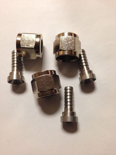 1/4&#034; barb to 3/8&#034; swivel nut - draft beer bar home brew tubing fittings &amp; parts for sale