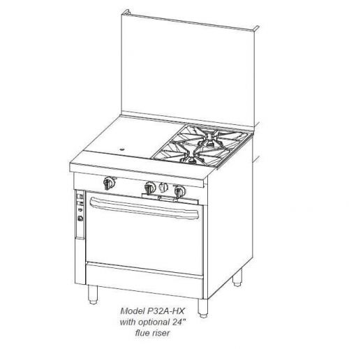 Southbend P32C-GC Platinum Heavy Duty Range Gas 32&#034; (1) 16&#034; Griddle Top With 1