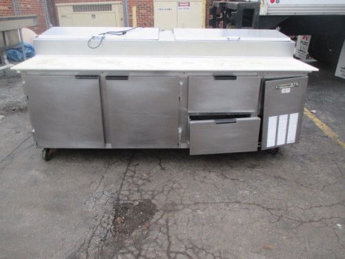 DP93 Beverage Air 2 Door/2 Drawer Pizza Prep Table - 93&#034; - Refrigerated