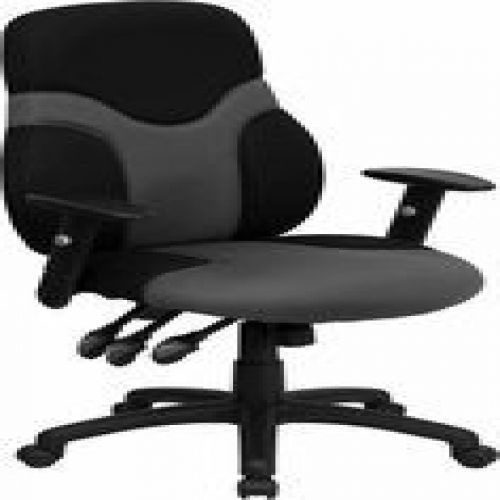 Flash Furniture BT-6001-GYBK-GG High Back Ergonomic Black and Gray Mesh Task Cha