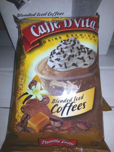 Caffe D&#039;Vita BLENDED ICED Coffee,Vanilla Latte, Smoothie Mix 3.5 lbs
