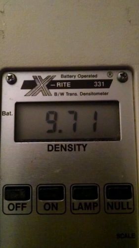 X-RITE 331 B/W TRANS DENSITOMETER working condition.