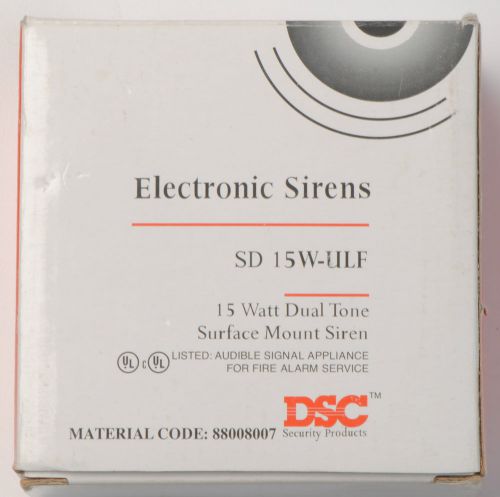 Sd 15w-ulf 15w dual tone surface mount siren fire alarm audible signal lot of 6 for sale