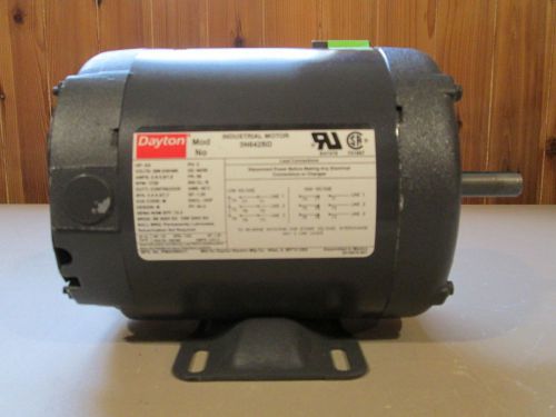 Dayton 3n642bd industrial motor, 208-230/460 v, 3/4hp, 3ph, 1725 rpm, fr 56, for sale