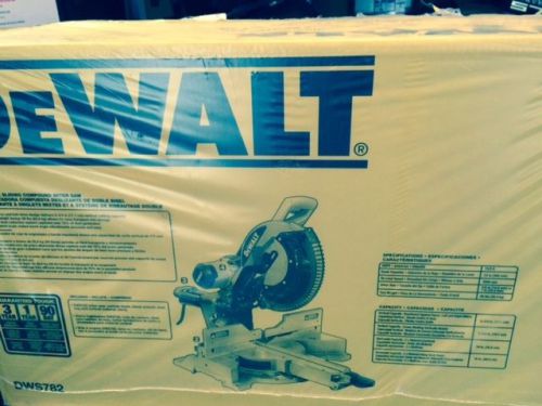 New Dewalt Miter Saw DWS 782  Sliding Compound Double Bevel 12 Inch Heavy Duty