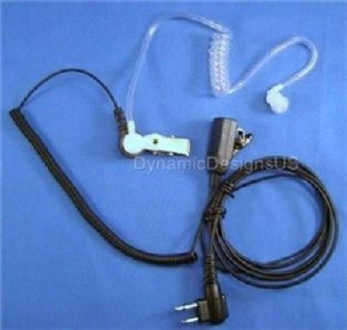 For Motorola CP100 CP125 CP150 CP200 GP300 GP68 Clear Tube Headset w/Speaker