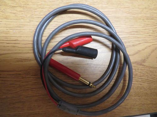 Pomonoa 3352-A-60, PJ051R plug to 2 alligator clip, 60” cable