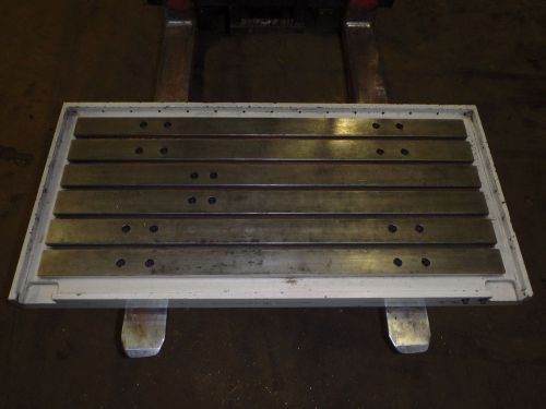 47&#034; x 21&#034; steel welding t-slotted table cast iron layout plate t-slot weld jig for sale