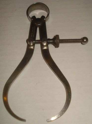VINTAGE UNION TOOL CO. 4 IN SPRING-TYPE OUTSIDE CALIPERS W/ FLAT LEGS