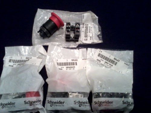 BRAND NEW! 4 PC LOT SCHNEIDER ELECTRIC XB5AS8445 GRAINGER 6HL63 Emergency E-Stop