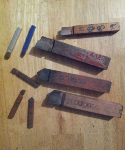 MACHINIST TOOLS LATHE MILL Lot of Lathe Cutting Bits for Tool Post