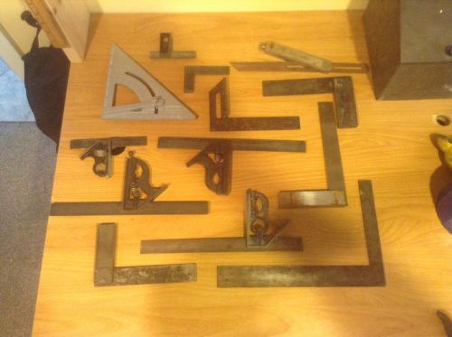 Huge Lot of Vintage Machinists Carpenters Squares