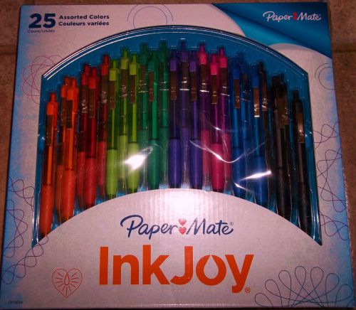 NEW SEALED PAPERMATE INKJOY PEN SET 25 ASSORTED COLORS