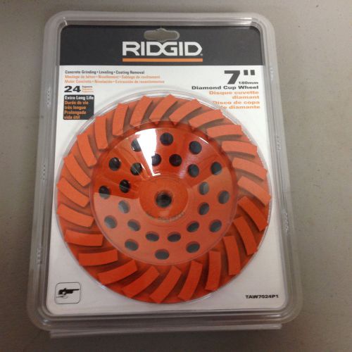 NEW Ridgid 7 In. 24-Segment Turbo Cup Grinding Diamond CupWheel HD-TAW7024P1