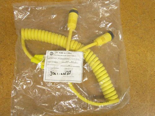 Tpc wire &amp; cable 60601 rev a 16/3 male female mini 1 ft retractile quick connect for sale