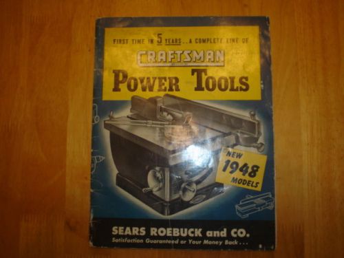 1948 SEARS CRAFTSMAN / DUNLAP POWER TOOL CATALOG Ist POST WAR CATALOG VG COND