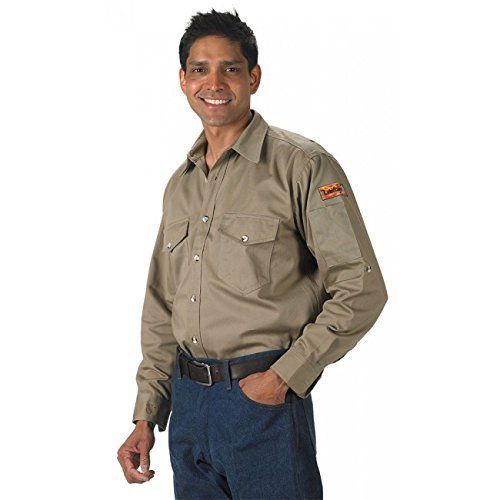 Lakeland Industries NISH7VB20-4X FR Cotton Vented Back Shirt  7 oz  4X-Large  Kh