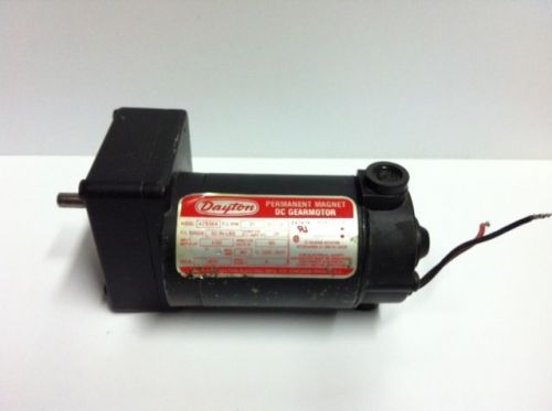 Dayton permanent magnet dc gearmotor 4z536a 21 rpm 90v dc 1/30 hp for sale