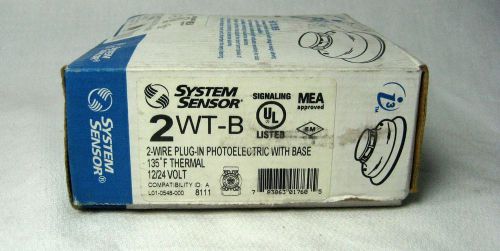 Lot of 2 System Sensor 2WT-B 2-Wire Plug in Photoelectric With Base