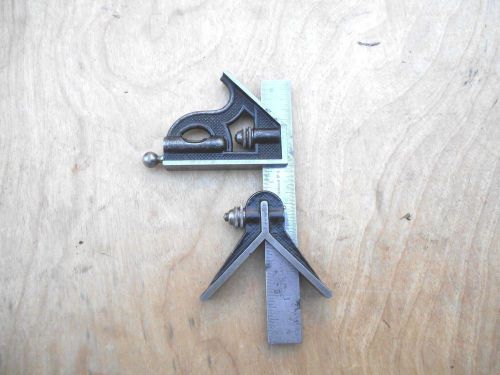 STARRETT COMBINATION SQUARE SET 6&#034; WITH SQUARE HEAD &amp; CENTER HEAD