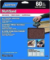 13002 Sandpaper, 9&#034; X 11&#034; 60 COARSE ALL PURPOSE HANDY PACK 3 sh pk - 5pks 13002