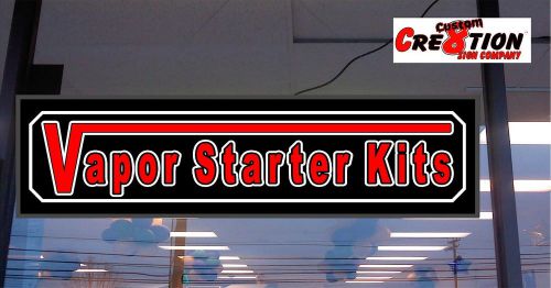 Led light box sign - vapor starter kits - neon/banner alt 46&#034;x12&#034; window sign for sale