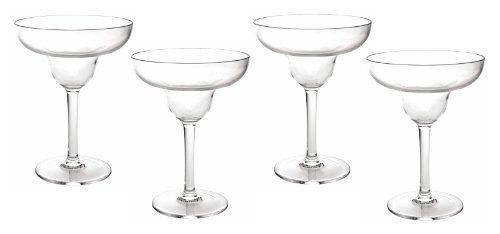 (Set of 4) 11 Oz. Crystal Clear Polycarbonate Margarita Glass (6&#034;) *Break Resist