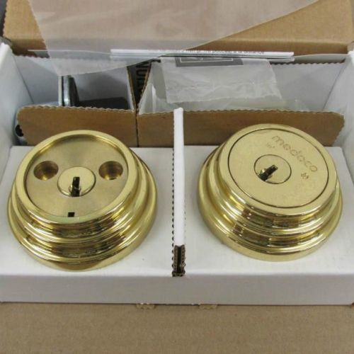 New! medeco maxum m3 deadbolt, captive double, keys, bright brass 11tr63l-05-fms for sale