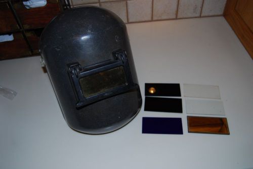 Vintage Jackson Hardhat Welding Helmet Combo 4 EXTRA LENS COBALT BLUE STEAMPUNK