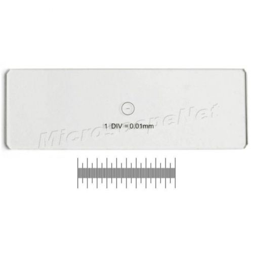 Microscope Calibration Laser Engraved Slide 0.01mm Division Schott Optical Glass