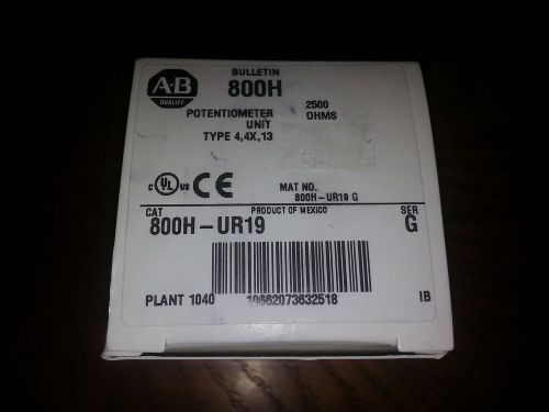 NEW IN BOX ALLEN-BRADLEY POTENTIOMETER 800H-UR19 SERIES G