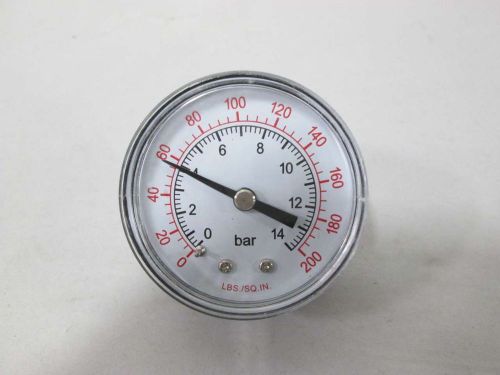 New 0-14bar 2in face 1/4in npt pressure gauge d373100 for sale