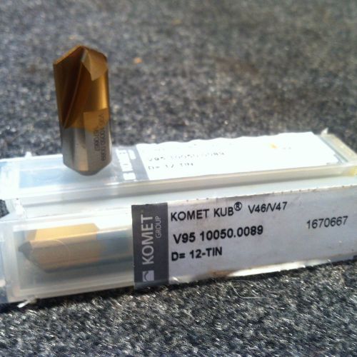 Komet Kub 12MM Drill Points V46/V47  V95 10050.0089 D=12-TIN - New 2 Pieces -