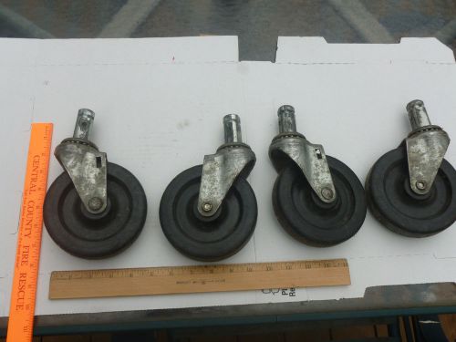 Four 1 1/4&#034; X 5&#034; Casters