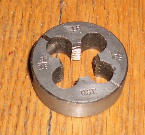 VTG. WINTER 5/16-24 USF DIE 1-1/2&#034; DIAMETER  W/ ADJUSTMENT SCREW