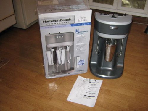 Hamilton Beach Commercial Triple Spindle Drink Mixer (HMD400) EXC!