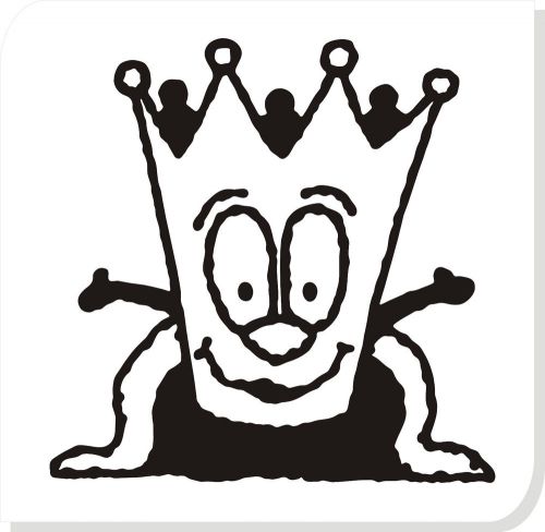 cartoon king crown car vinyl sticker decals truck window bumper decor #079