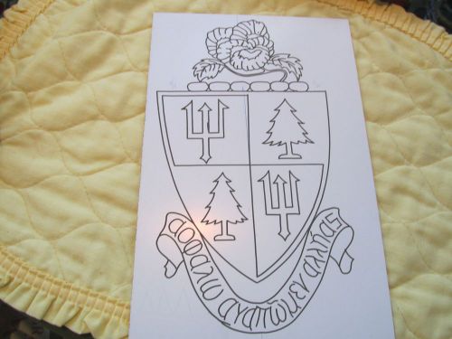 Engraving template college sorority delta delta delta crest - for awards/plaques for sale