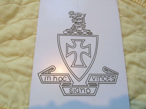 Engraving template college fraternity sigma chi crest - for awards - plaques for sale