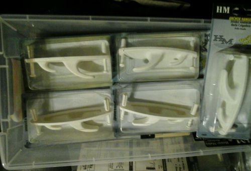 Lot of 4 New All in One Anchor Hanger Double Wardrobe Hook 100lb hook