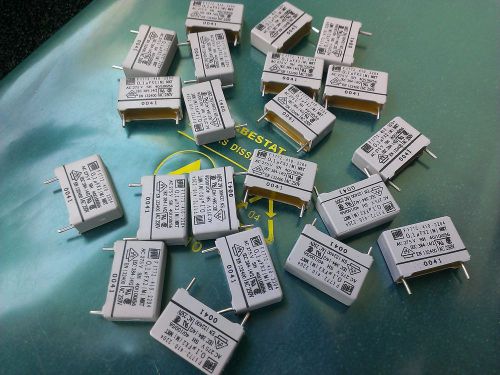 [20 pcs] 0,1uF 275VAC  X2 MKT F1772 Polyester Film Capacitor Roederstein ERO